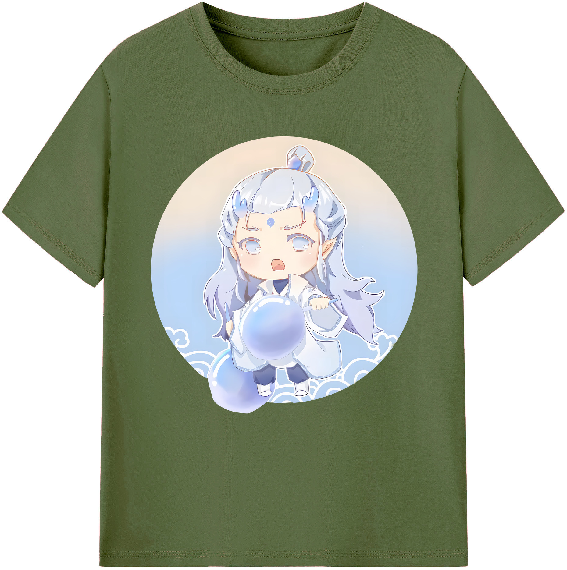 （画像用） Ne Zha 2 ナタ 魔童の大暴れ 綿100％半袖Tシャツ（フロントプリント）
